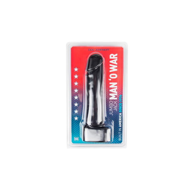 Dildo Jumbo Jac Man OWar Black - UABDSM