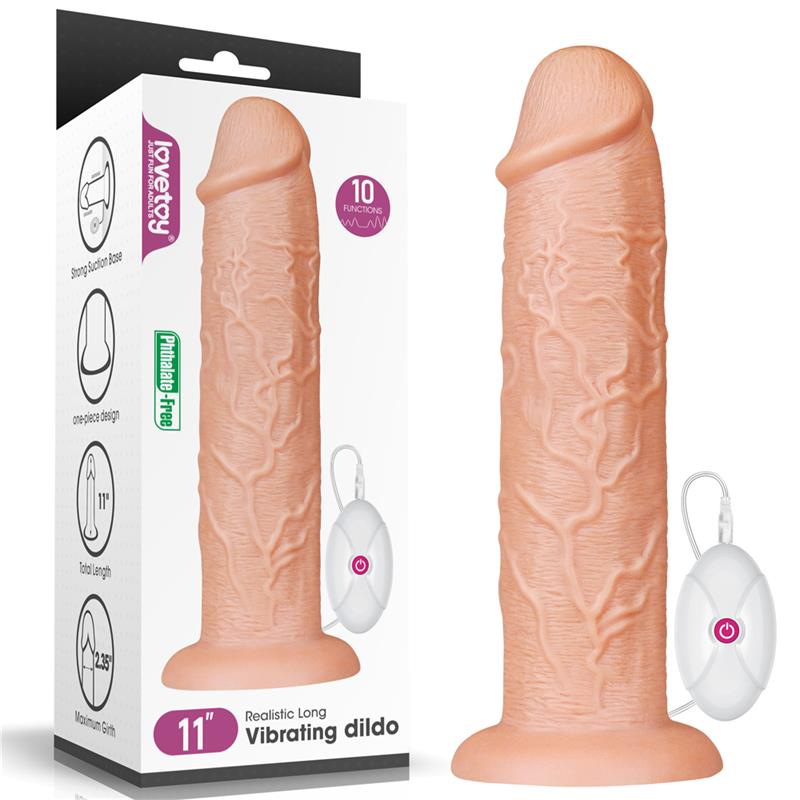 Dildo King 11 with Vibration Flesh - UABDSM