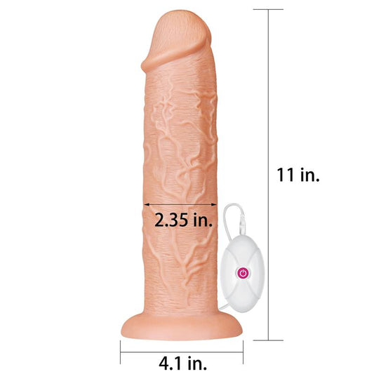 Dildo King 11 with Vibration Flesh - UABDSM