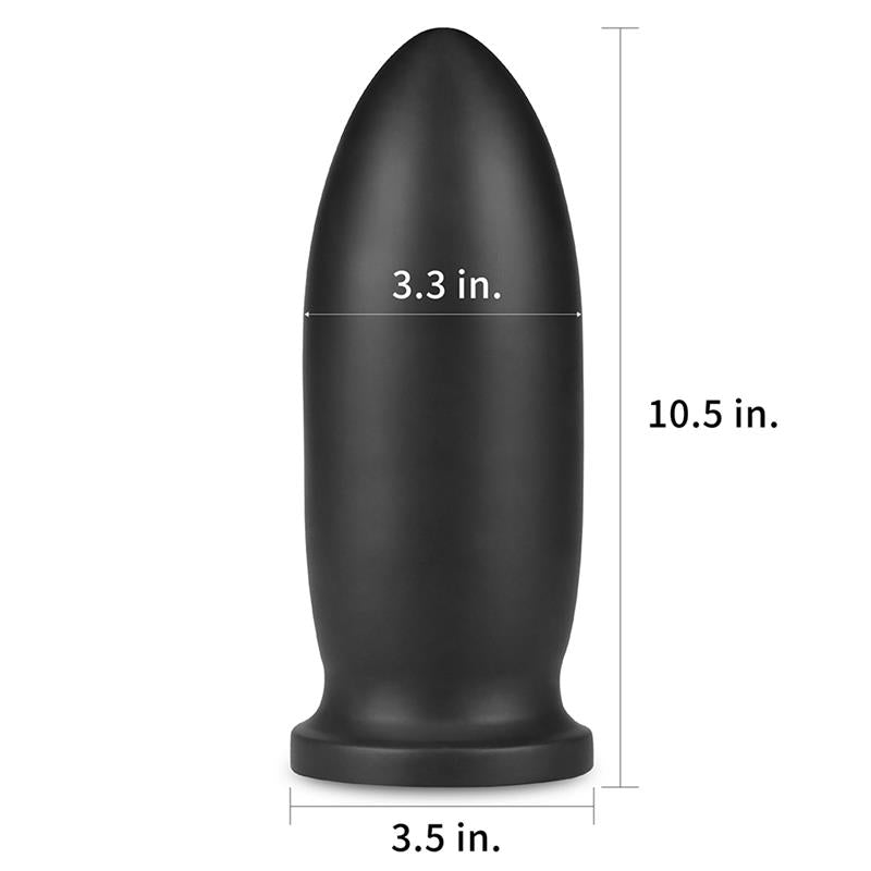 Dildo King Sized Anal Bomber 9 Black - UABDSM