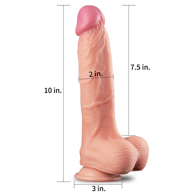 Dildo Nature 10 Dual Layer Flesh - UABDSM