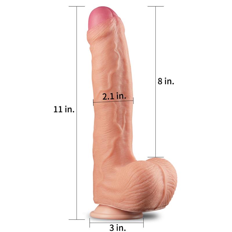 Dildo Nature 11 Dual Layer Flesh - UABDSM