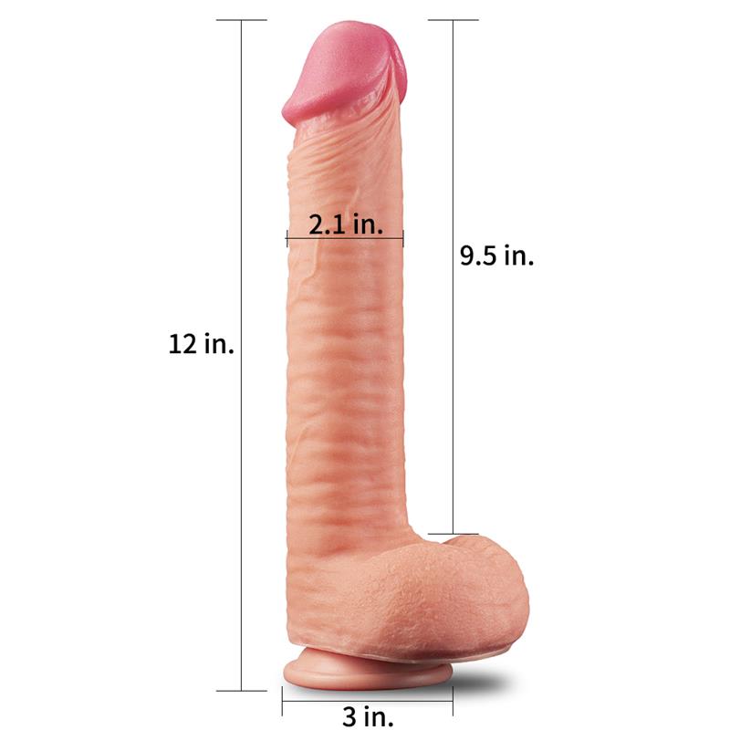 Dildo Nature 12 Dual Layer Flesh - UABDSM