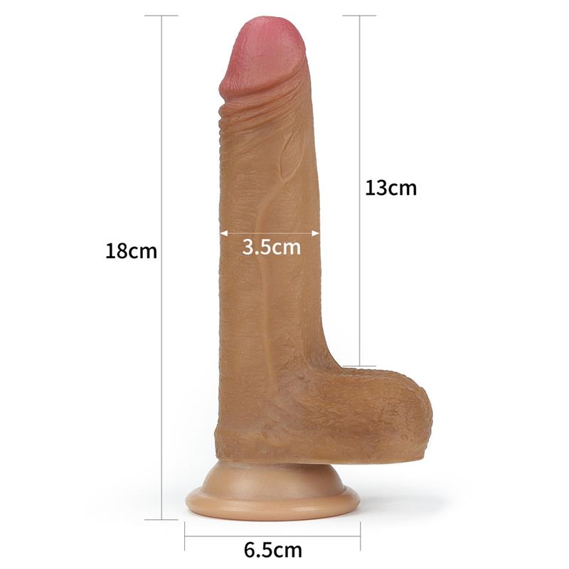 Dildo Nature 7 Liquid Silicone Brown - UABDSM