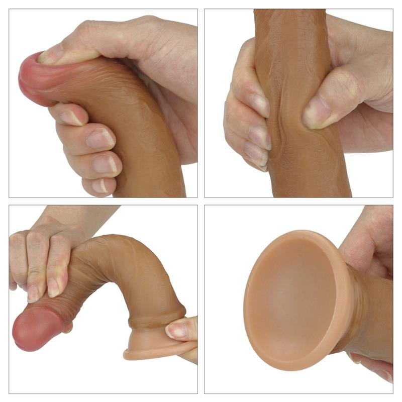 Dildo Nature 7 Liquid Silicone Brown - UABDSM