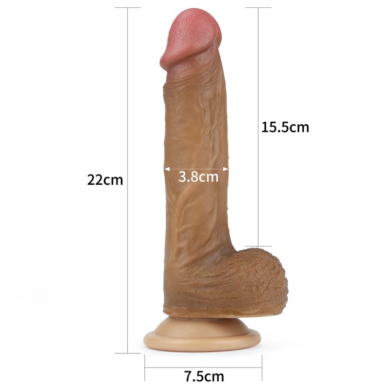 Dildo Nature 8.5 Liquid Silicone Brown - UABDSM