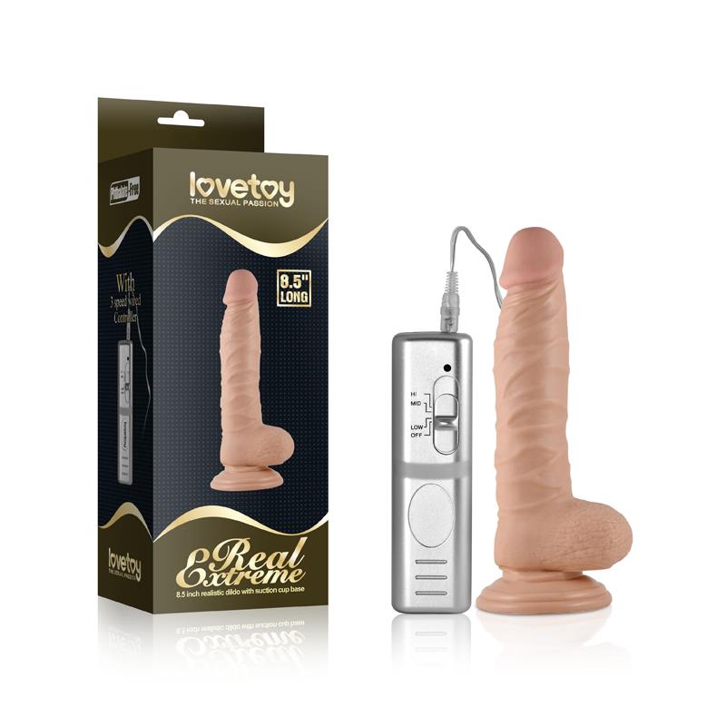 Dildo Real Extreme with Vibration 8.5 Flesh - UABDSM