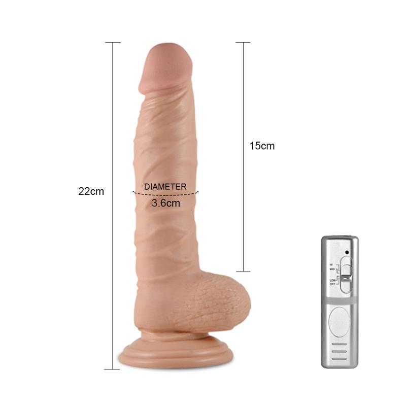 Dildo Real Extreme with Vibration 8.5 Flesh - UABDSM