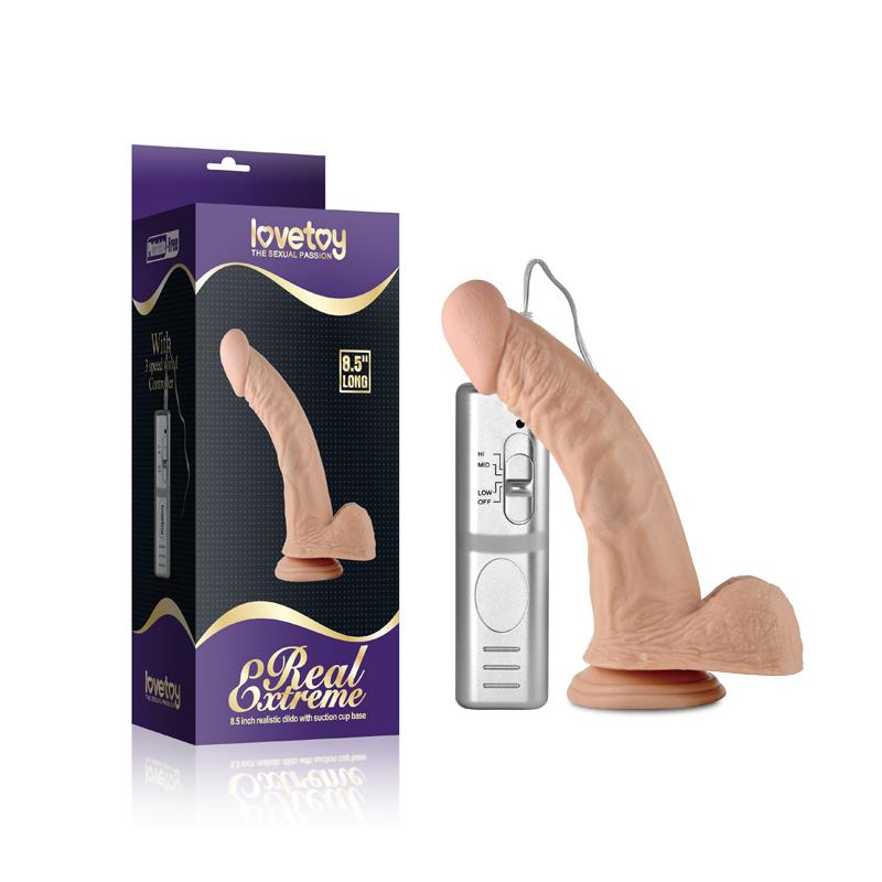 Dildo Real Extreme with Vibration 8.5 Flesh - UABDSM