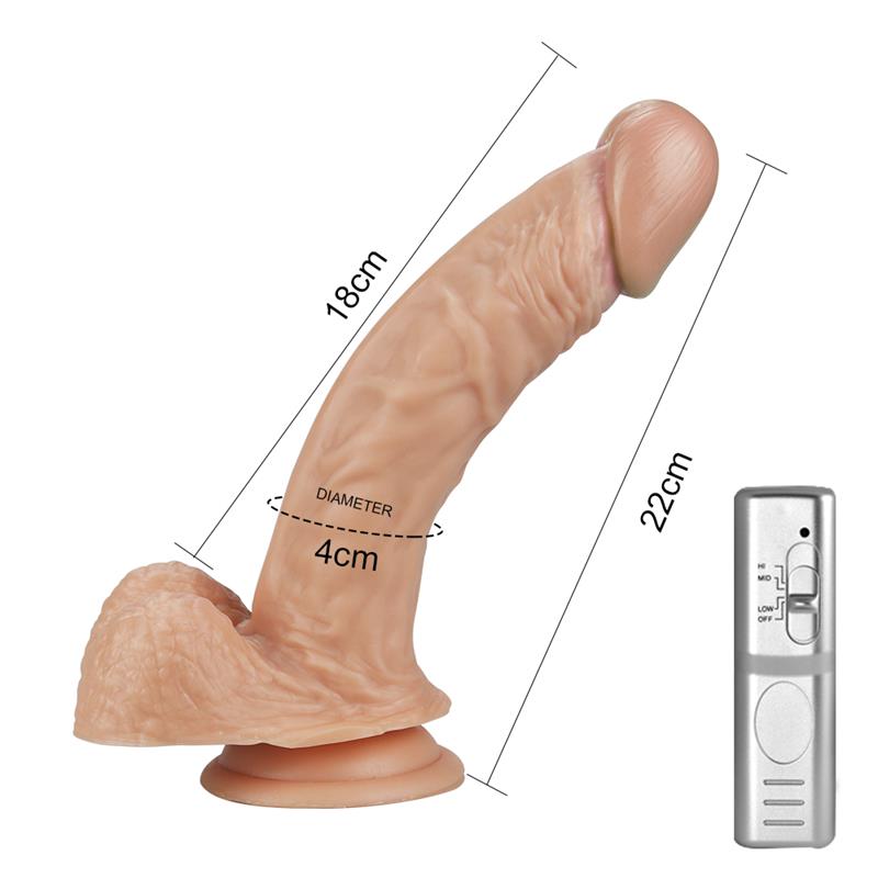 Dildo Real Extreme with Vibration 8.5 Flesh - UABDSM