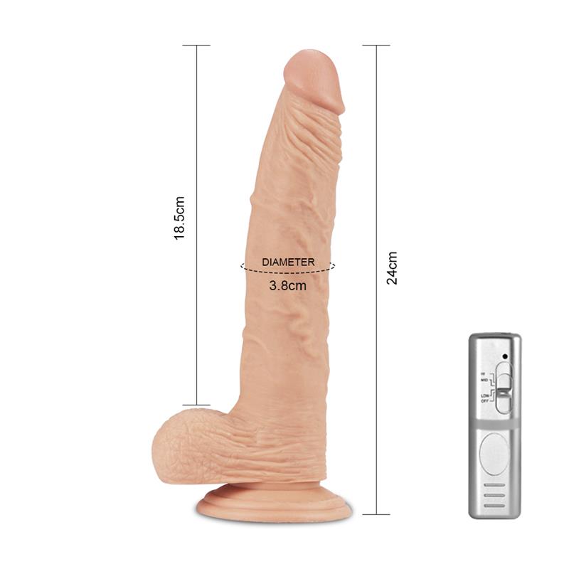 Dildo Real Extreme with Vibration 9.5 Flesh - UABDSM