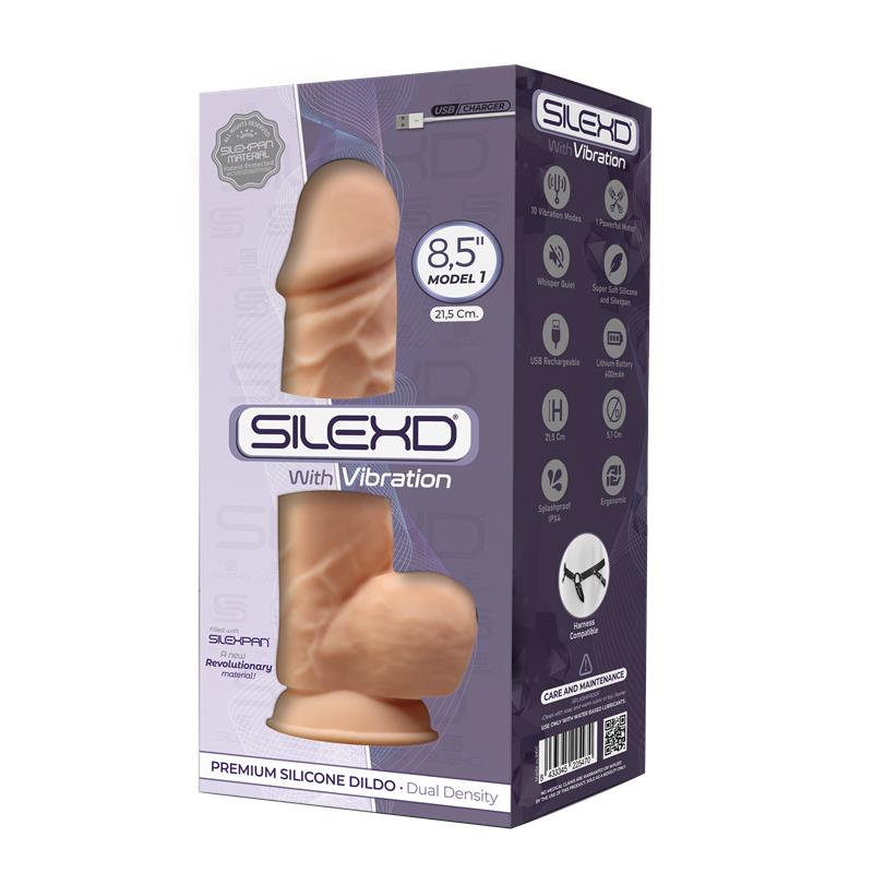 Dildo SilexPan 10 Vibration Functions Model 4 - 8.5 Flesh - UABDSM