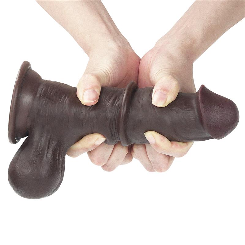 Dildo Sliding Whole Testicle 7.8 Black - UABDSM