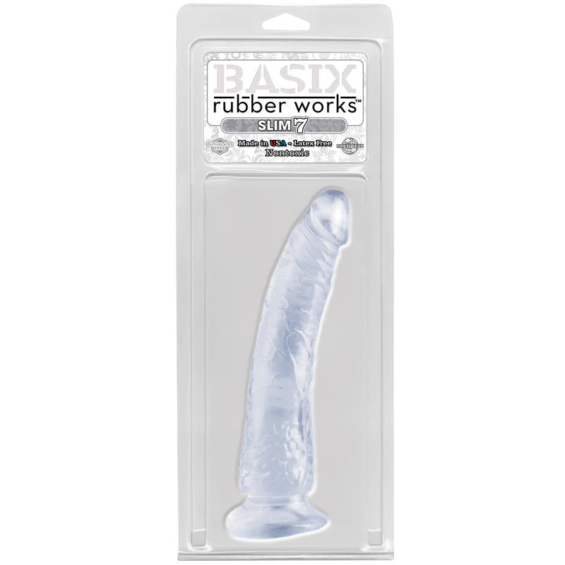 Dildo Slim 1778 cm with Suction Cup - Clear - UABDSM
