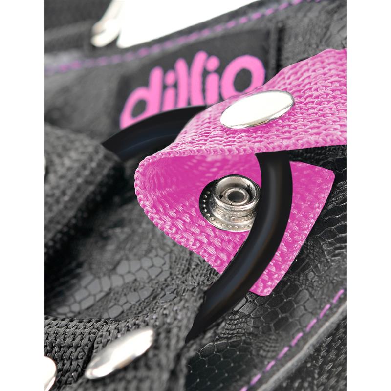Suspender Harness with Dildo 19 cm-7 Pink - UABDSM