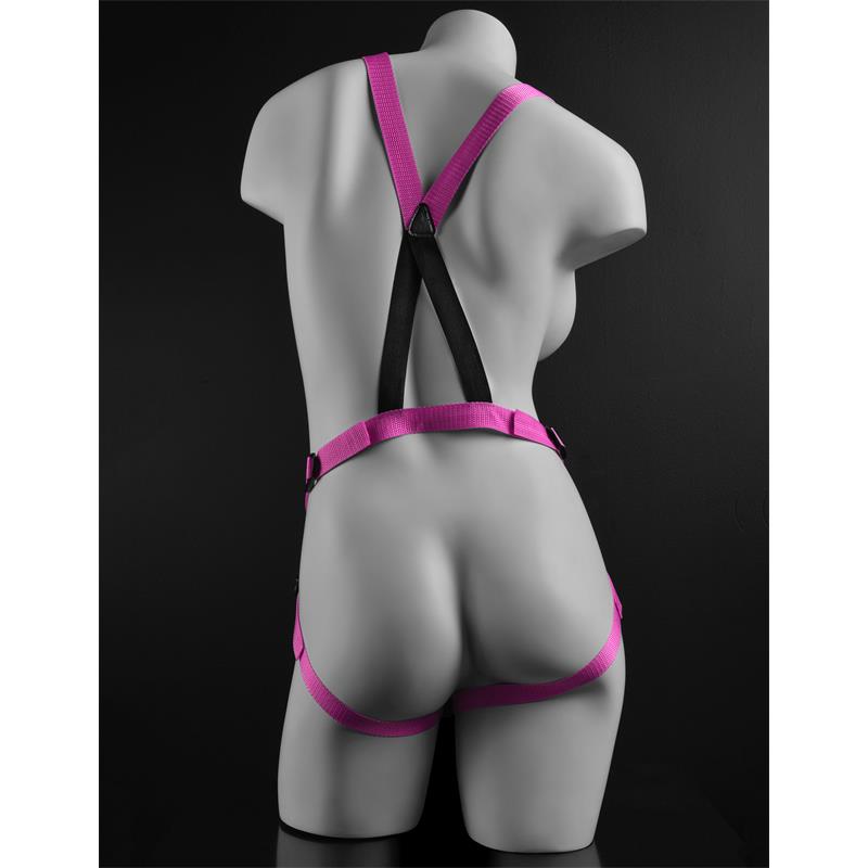 Suspender Harness with Dildo 19 cm-7 Pink - UABDSM
