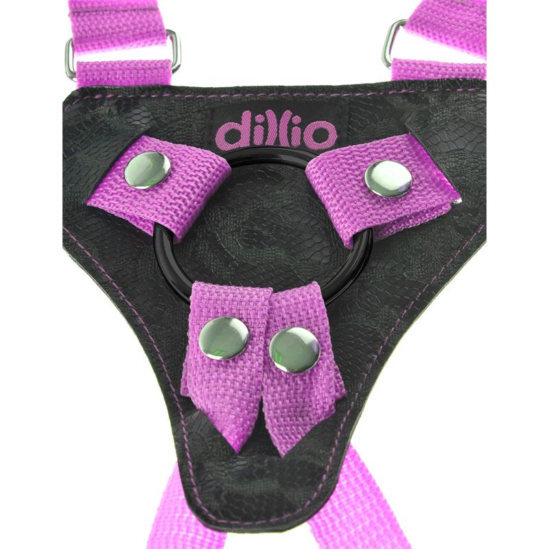 Suspender Harness with Dildo 19 cm-7 Pink - UABDSM