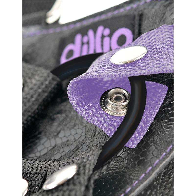 Dillio 7 Strap-On Suspender Harness Set Purple - UABDSM