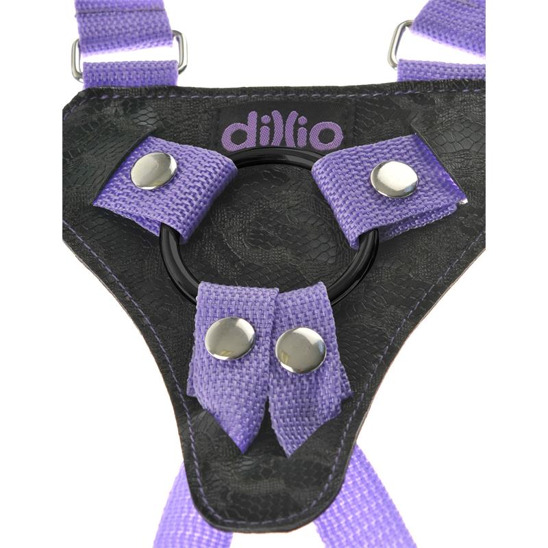 Dillio 7 Strap-On Suspender Harness Set Purple - UABDSM