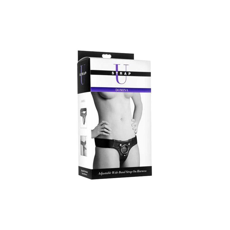 Domina Wide Band Strap On Harness Black - UABDSM