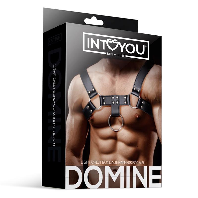 Domine Male Chest Bondage Harness Vegan Leather - UABDSM