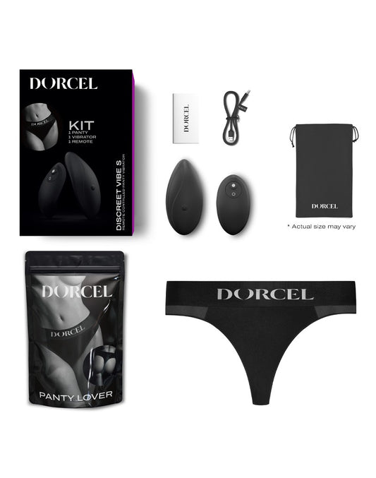 Dorcel - Discreet Vibe - Panty Vibrator With Panty - Black - UABDSM