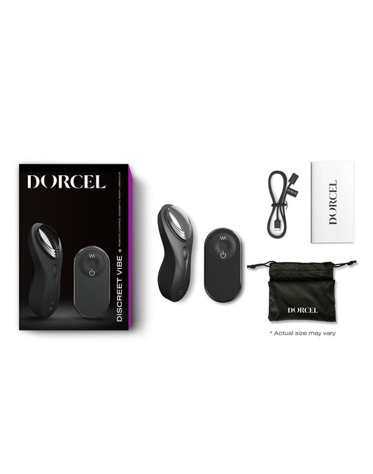 Dorcel - Discreet Vibe + - Panty Vibrator With Remote Control - Black - UABDSM