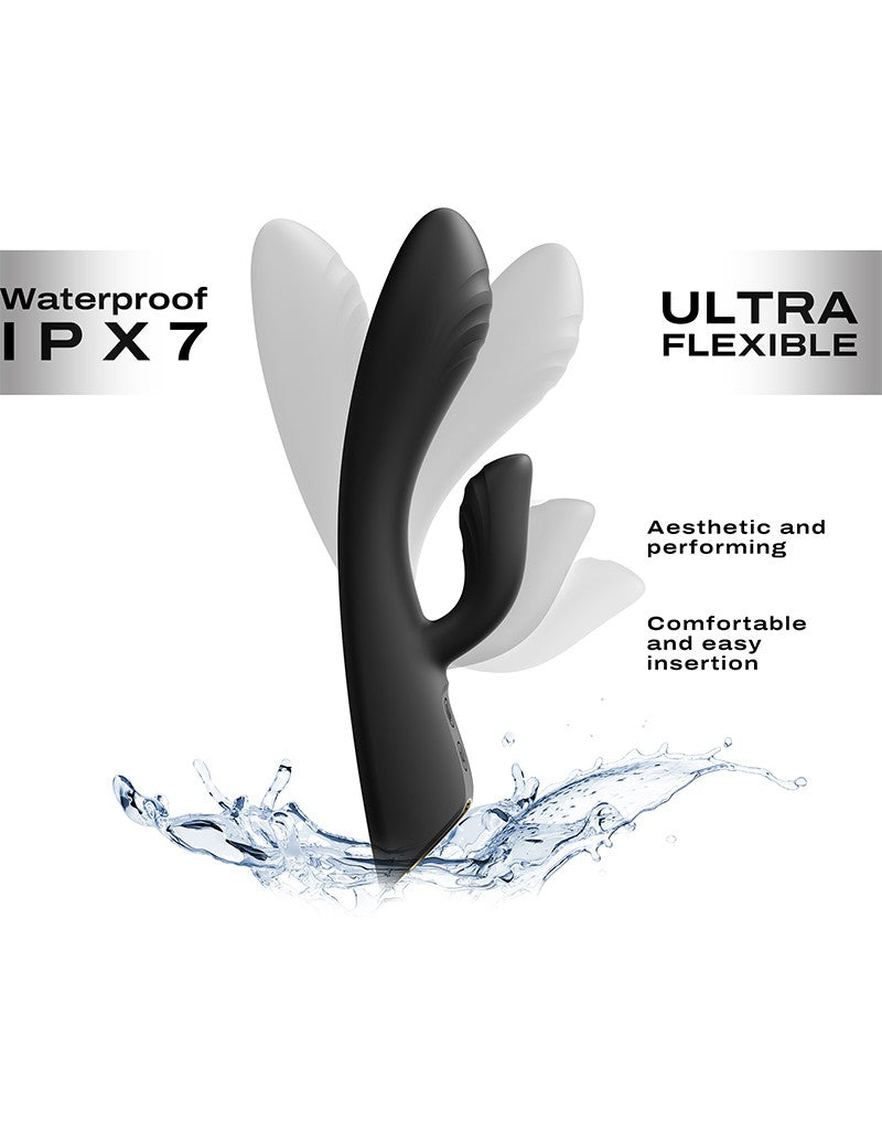 Dorcel - Flexi Rabbit - Heating Rabbit Vibrator - Black - UABDSM