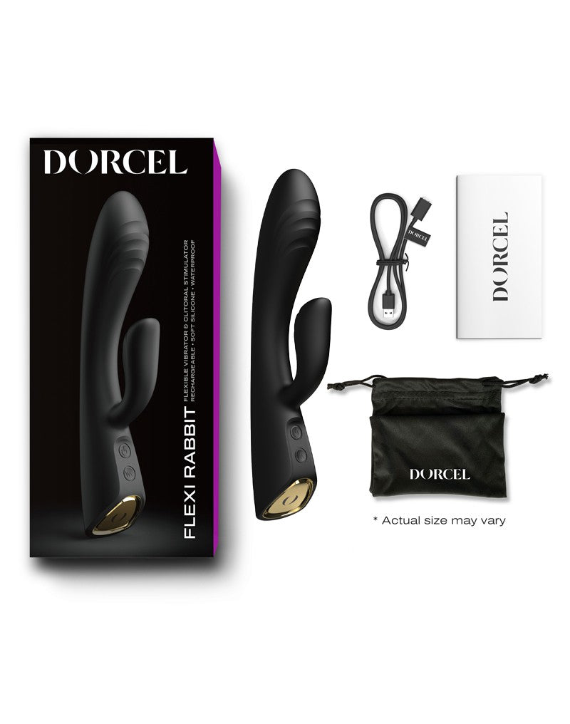 Dorcel - Flexi Rabbit - Heating Rabbit Vibrator - Black - UABDSM