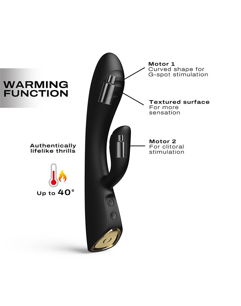 Dorcel - Flexi Rabbit - Heating Rabbit Vibrator - Black - UABDSM