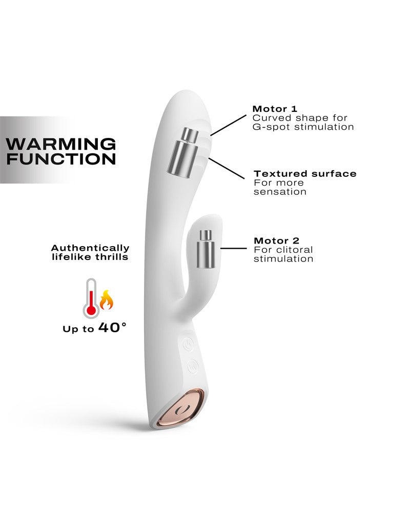 Dorcel - Flexi Rabbit - Heating Rabbit Vibrator - White - UABDSM