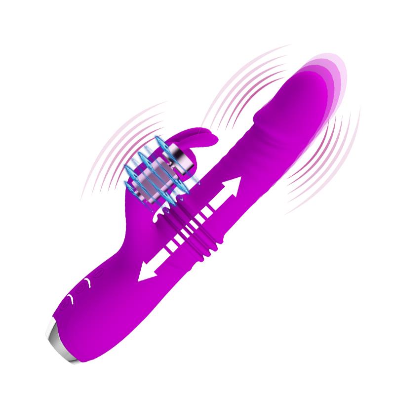 Dorothy Thrusting Vibrator USB Purple - UABDSM