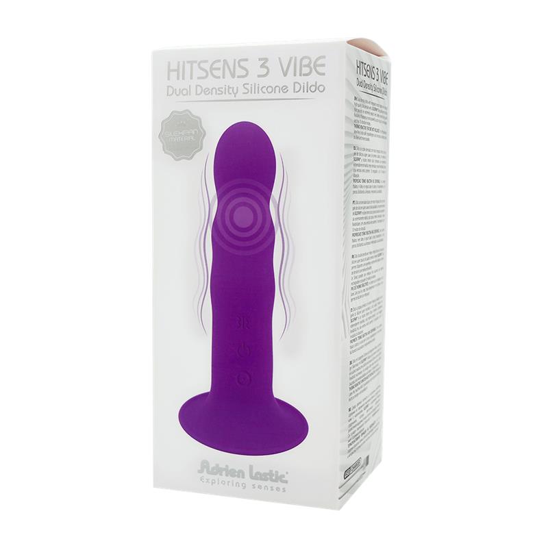 Double Density Dildo with Vibration Hitsens 3 7 S03 M Purple - UABDSM