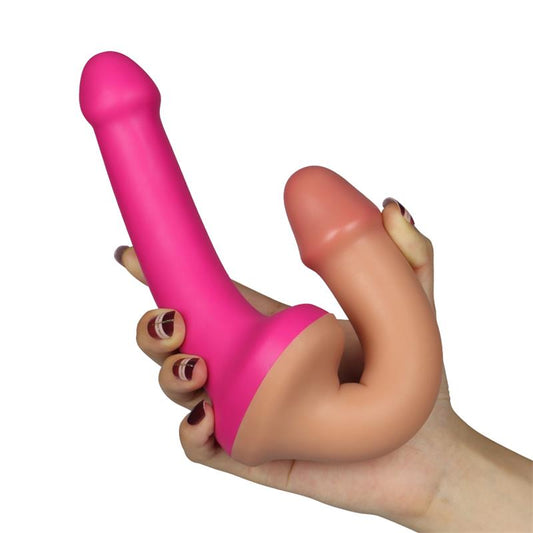 Double Dildo 12.5 Liquid Silicone Flesh and Pink - UABDSM