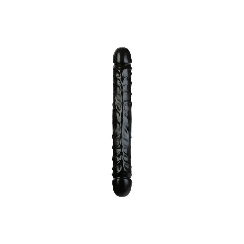 Double dildo Jr. Veined Black - UABDSM