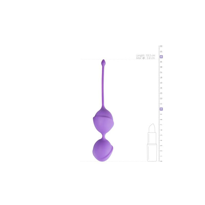 Double Vagina Balls Silicone - Purple - UABDSM