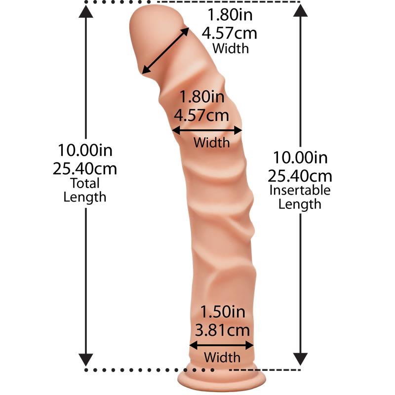 Dual Density Dildo RaginD 10 Ultraskyn Vanilla - UABDSM