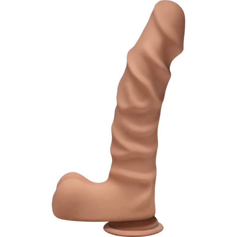 Dual Density Dildo RaginD with Balls 9 Caramel - UABDSM