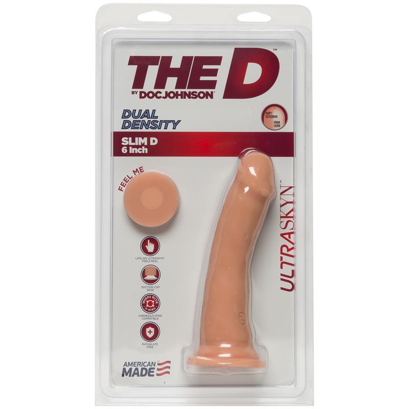 Dual Density Dildo Slim D 6 Ultraskyn Flesh - UABDSM