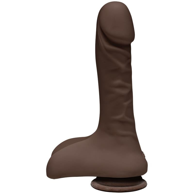 Dual Density Dildo Super D 9 Ultraskyn Chocolate - UABDSM