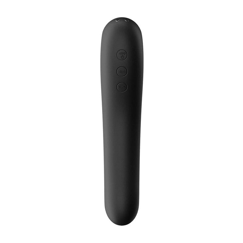 Dual Kiss Clitoris Sucker and Vibe 2 in 1 Black - UABDSM