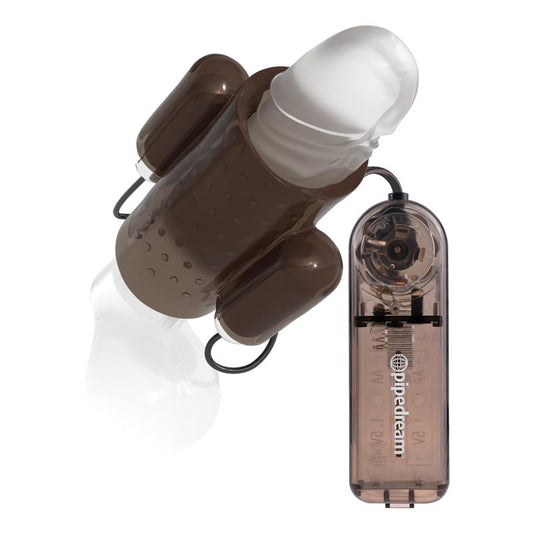 Dual Vibrating Penis Sleeve Smoked - UABDSM