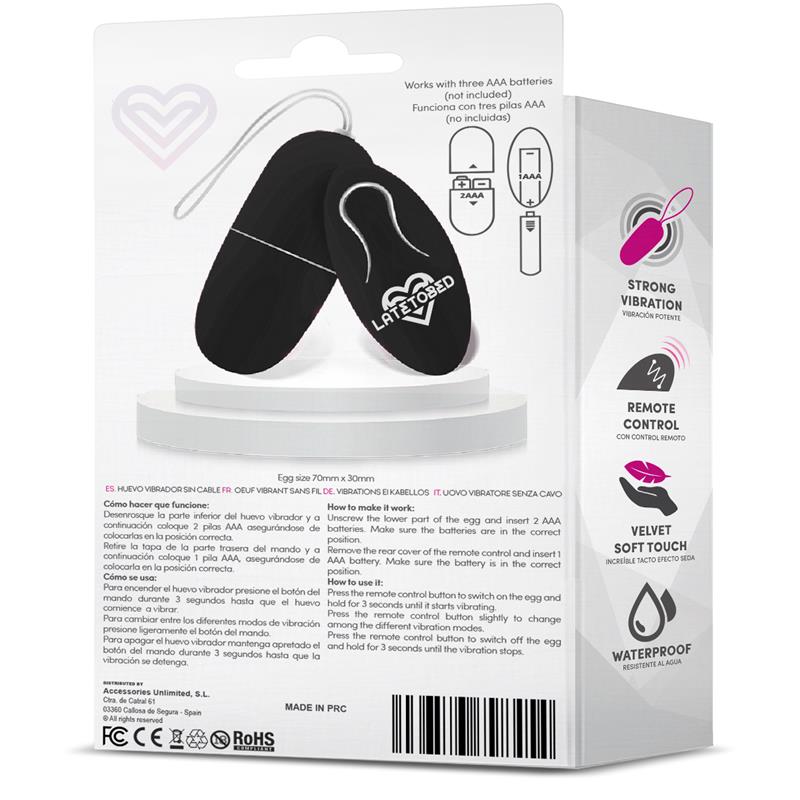 Ecoblack Vibrating Egg with Remote Control - UABDSM