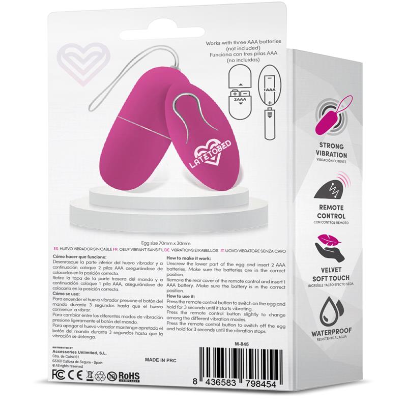 Ecopurple Vibrating Egg with Remote Control - UABDSM