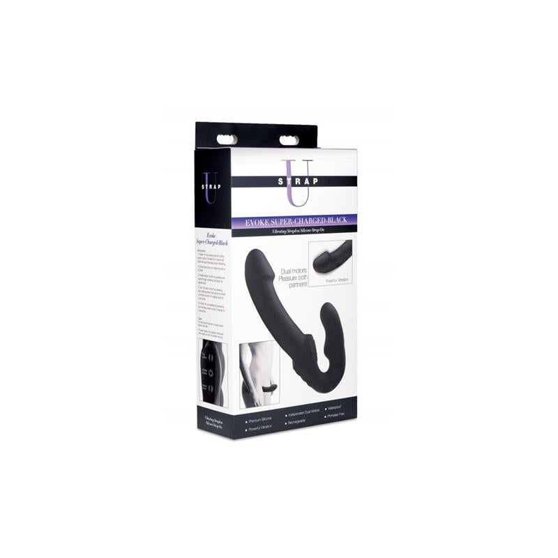 Evoke Vibrating Strapless Strap-On Black - UABDSM