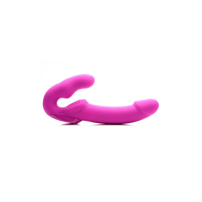 Evoke Vibrating Strapless Strap-On Pink - UABDSM