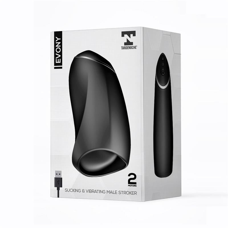 Evony Oral Sex Male Masturbator Suction and Vibration 2 Motors USB Silicone - UABDSM