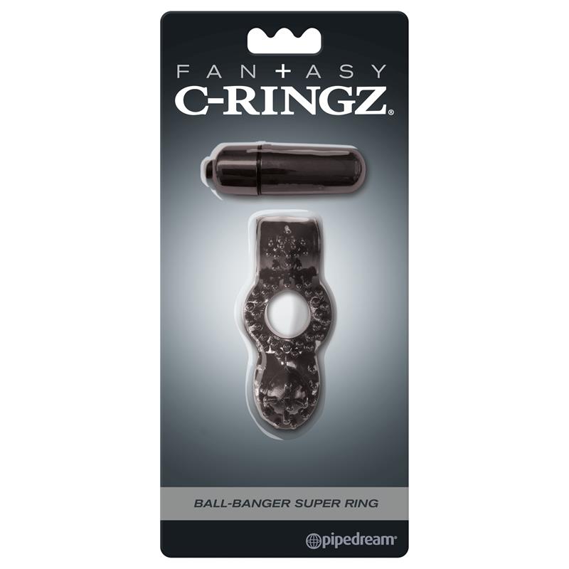 Fantasy C-Ringz Ball-Banger Super Ring Black - UABDSM