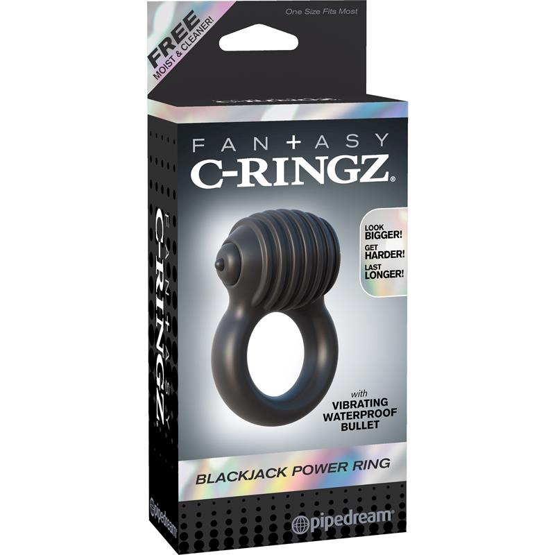 Fantasy C-Ringz Blackjack Power Ring Black - UABDSM