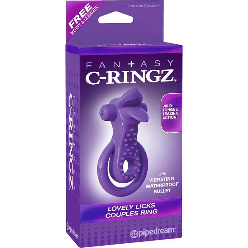 Fantasy C-Ringz Lovely Licks Couples Ring Purple - UABDSM